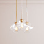 Load image into Gallery viewer, Talvior Sculptural Lighting - 3-Light Faceted Chandelier in Versatile Finishes | Explore Collection
