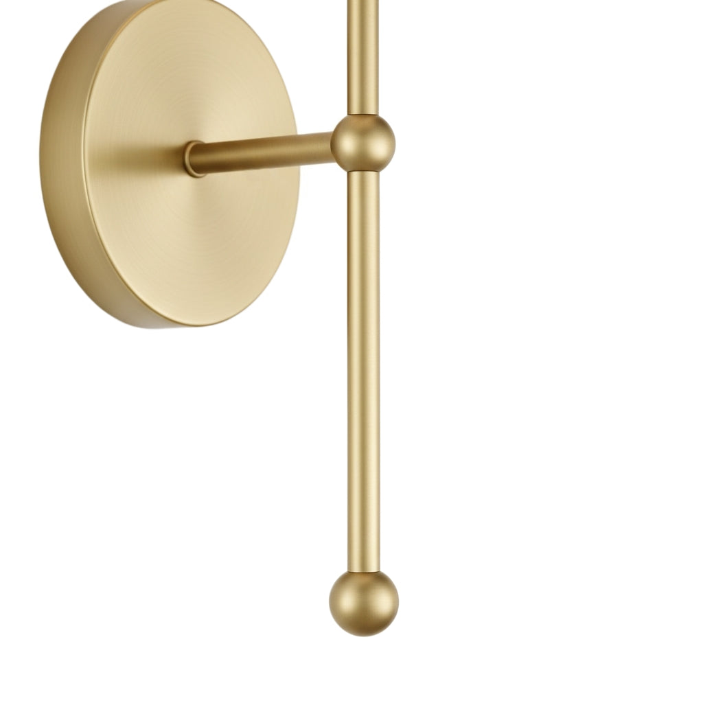 Meshara Minimalist Gold Wall Lamp - Metal and Fabric Material for Living Room