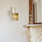 Load image into Gallery viewer, Galvia Modern Perforated Metal Sconce - Sleek Wall Light for Hallway &amp; Bathroom
