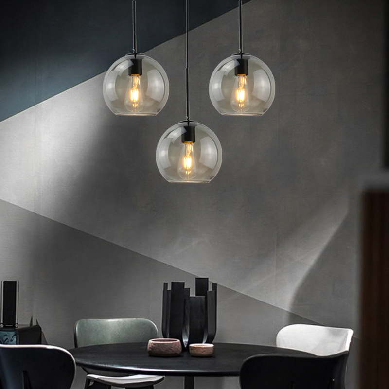 Solara Nordic Spherical Glass Pendant Light