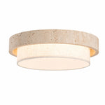 Bild in die Galerieansicht laden, Travertine Fabric Flush Mount Ceiling Light