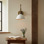 Load image into Gallery viewer, Conique Metal Vintage Industrial Swing Arm Wall Lamp - Adjustable Dome Shade for Study
