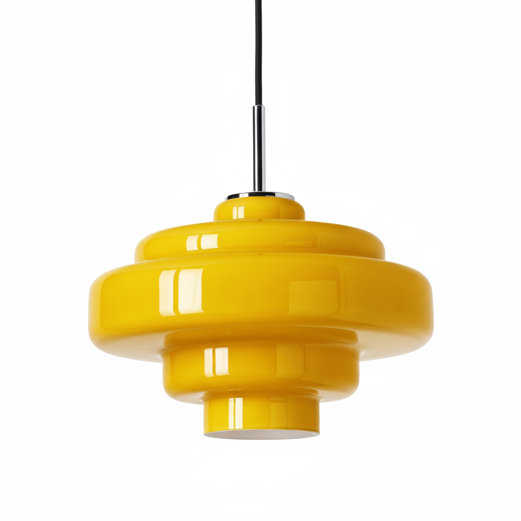 Koloro Millie Glass Pendant Light - Retro Style with Modern Elegance