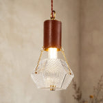 Cargar imagen en el visor de la Galería, Prismatic French Leather Pendant Light 2