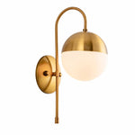 Carica l'immagine nella visualizzazione Galleria, Gold modern milk glass wall lamp