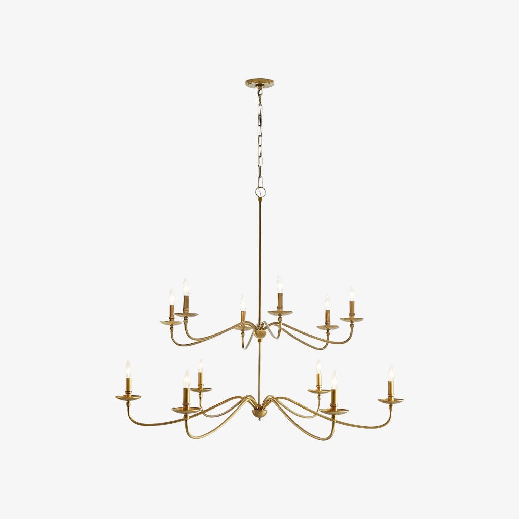 Lámpara de araña redonda moderna Reticula – Estructura de hierro con diseño circular abierto para comedor o entrada