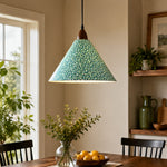 Carica l'immagine nella visualizzazione Galleria, Clover floral pendant above wooden dining table by bright window