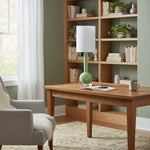 Load image into Gallery viewer, Savara Minimalist Table Lamp - Clean Glass Form with Fabric Shade for Bedrooms