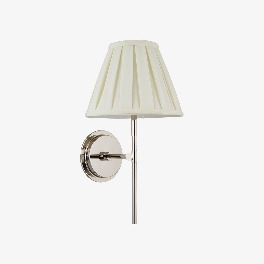 Cremaris metalen wandlamp met stoffen kap - tijdloze wandlamp voor binnenverlichting