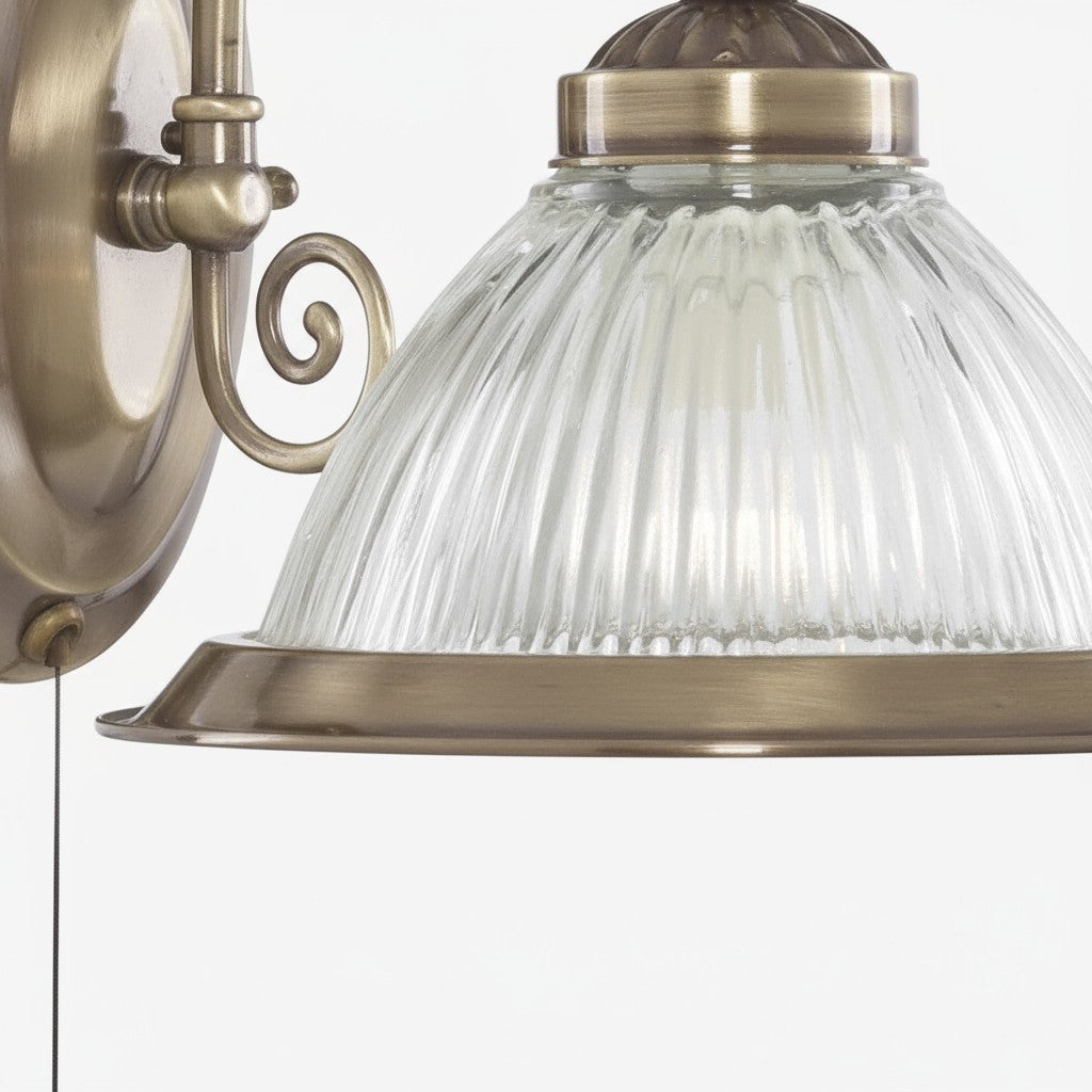 TF Vintora Ribbelglas Wandlamp - Industriële Belvorm voor Eetkamer en Gang