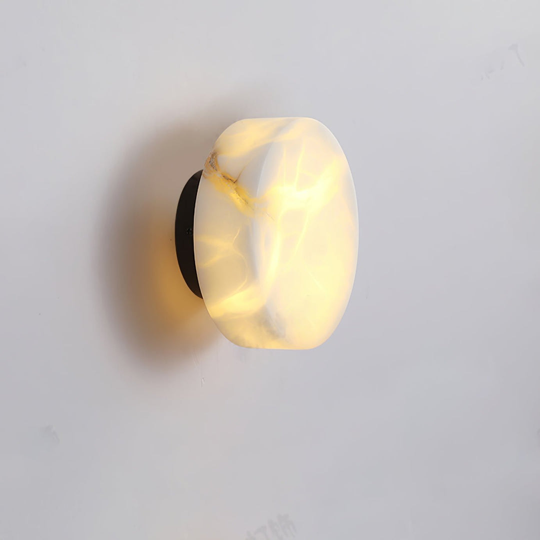Zylindrische Alabaster Wandleuchte