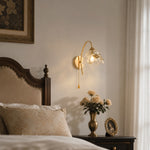 Afbeelding laden in galerijweergave, French floral wall sconce in a refined bedroom