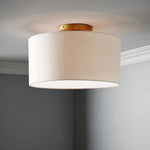 Load image into Gallery viewer, Jelvane Drum Flush Mount with Fabric Shade
