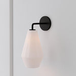 Load image into Gallery viewer, Merin Sculptural Milk Glass Geometric Wall Lamp
