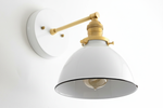 Load image into Gallery viewer, Conique Metal  Wall Sconce - White Metal Shade - Industrial Modern Lighting
