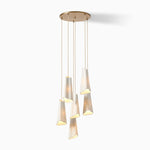 Load image into Gallery viewer, Orovia Ceramic Shade Chandelier – Iron Pendant Adjustable Height Design
