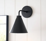 Load image into Gallery viewer, Korvi Iron Tapered Sconce Light - Wall Fixture in Black or Brass
