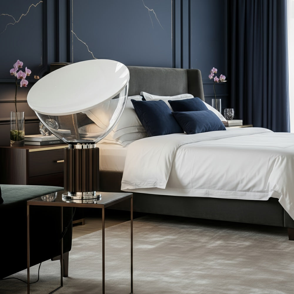 Bowlum Moderne Glazen Tafellamp - Iconische Komvormige Sfeerverlichting voor Woonkamer N46