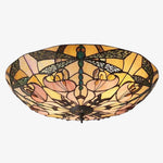 Afbeelding laden in galerijweergave, TF Ashton Tiffany Libelle Motief Tiffany Glas Opbouwplafondlamp - Overgangsstijl voor Slaapkamers en Loungeruimtes