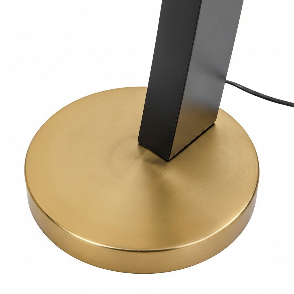 AstraLoop Moderne Bogen-Stehlampe mit Stoffschirm – Elegantes Schlankes Gebogenes Metall-Design für Innenräume