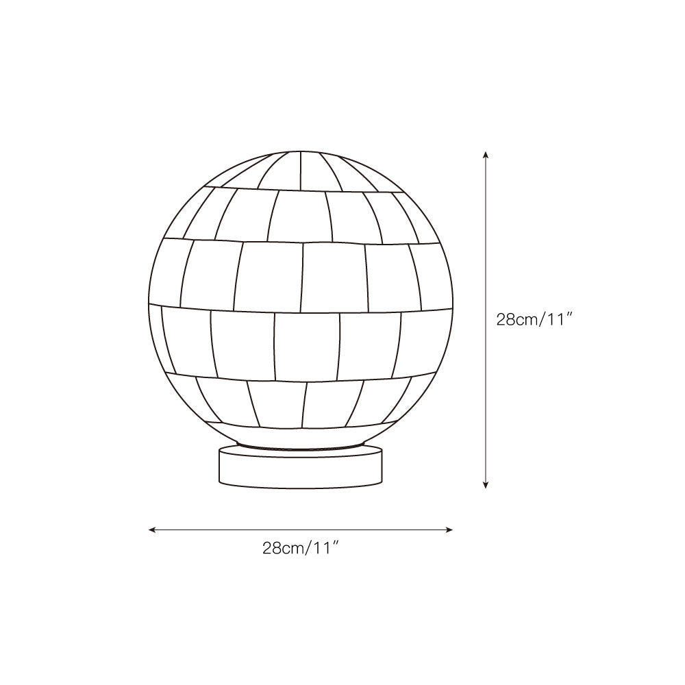 Lampada da tavolo a sfera in alabastro