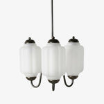 Bild in die Galerieansicht laden, Eloise Vintage Glas Kronleuchter – Milchglas Wohnakzent