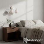 Load image into Gallery viewer, Merin Metal &amp; Glass Sculptural Wall Sconce for Vanity &amp; Bathroom
