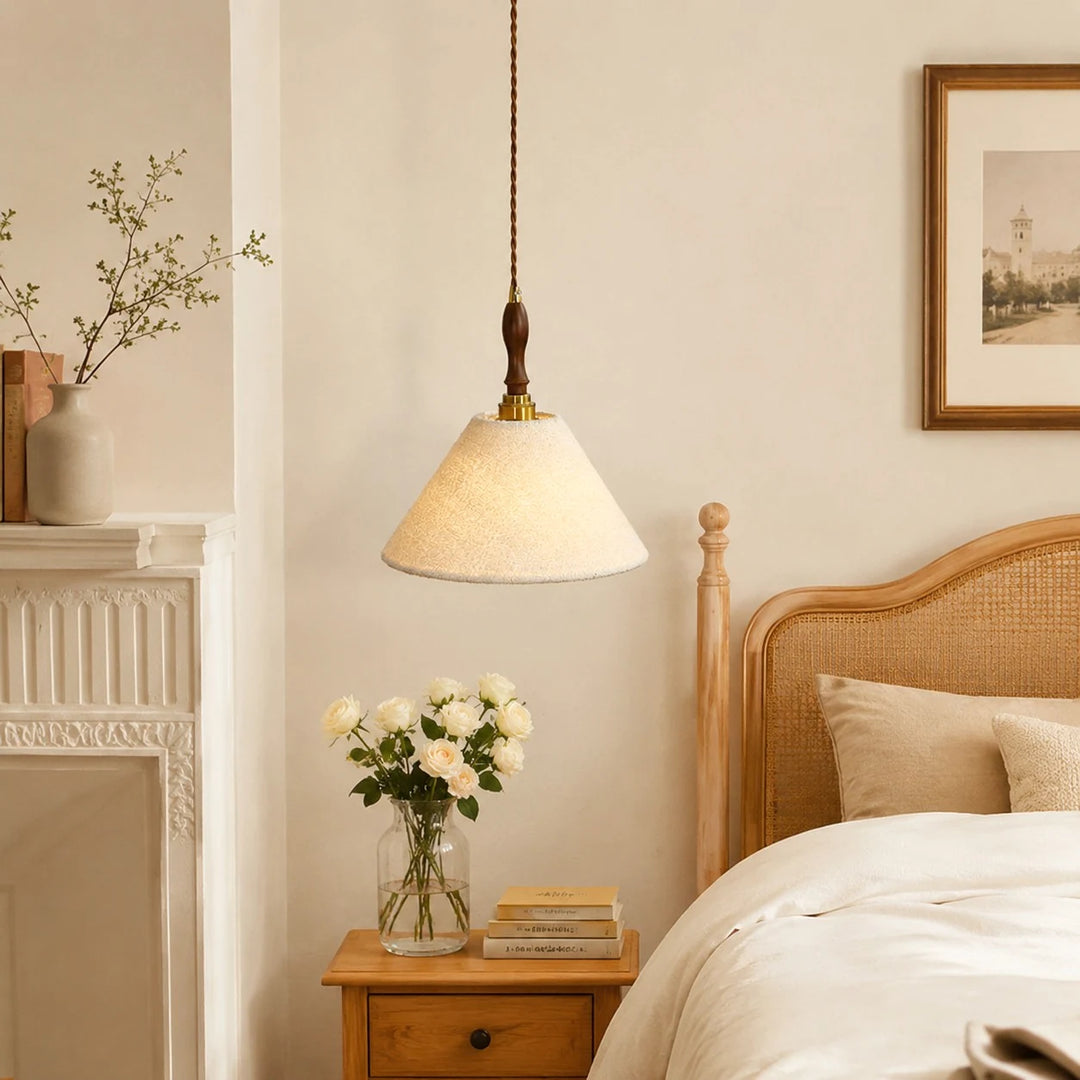 Bedside pendant installation scene