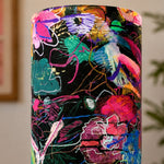 Cargar imagen en el visor de la Galería, Liberty-Style Fabric Shade Ceramic Table Lamp for Bedside Ambient Lighting