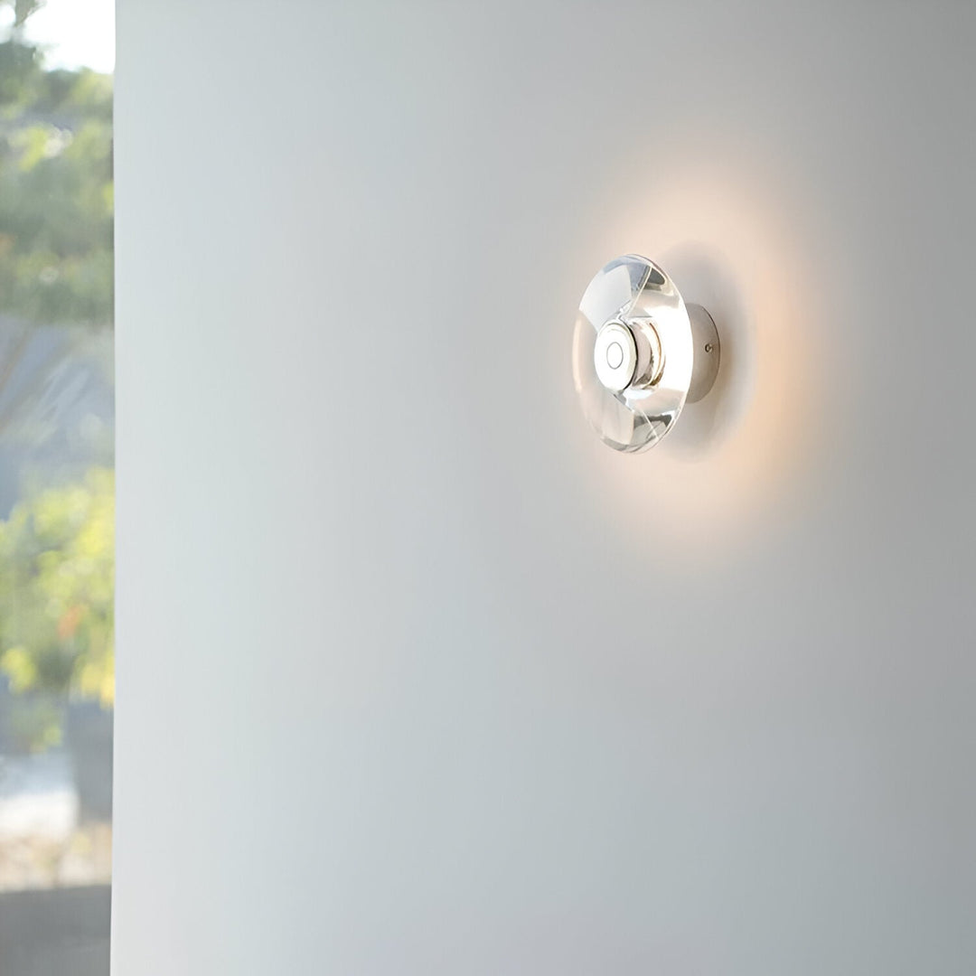 Luz de pared minimalista italiana de cristal Clementine