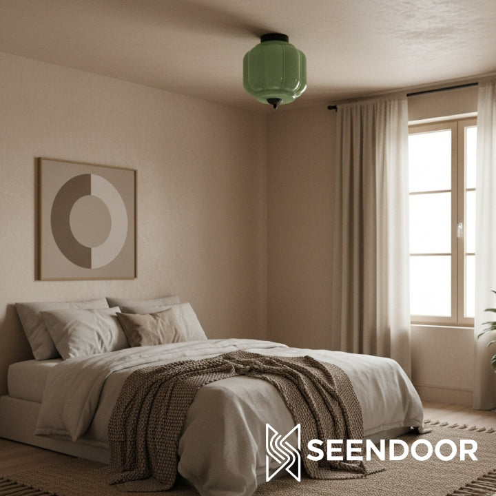 Vintage Eloise Milk Glass Flush Mount Ceiling Light - Vintage Charm Soft Glow