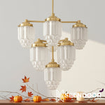 Load image into Gallery viewer, Tierlux Glass Multi-Tiered Glass Modern Pendant for Living &amp; Dining
