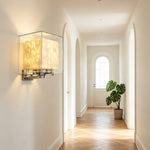Load image into Gallery viewer, Beamira Mica Square Wall Lamp - Glass Shade Shell Decorative Wall Light for Hallway