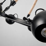 Load image into Gallery viewer, Industrial Rope Chandelier with Adjustable Rounded Heads