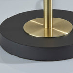 Load image into Gallery viewer, Pelviona Ribbed Glass Table Lamp - Brass &amp; Black Metal Base - Must-Have for Home Styling
