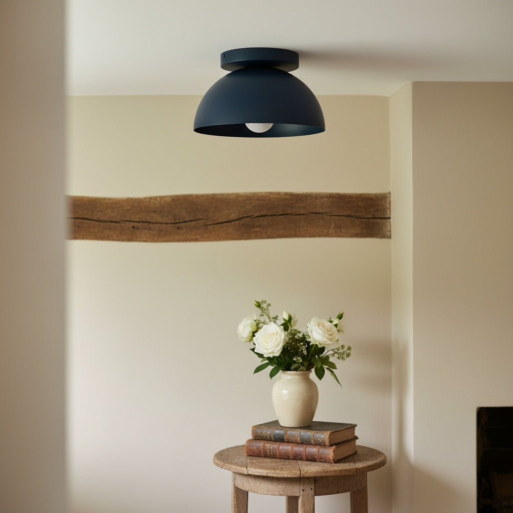 Metio Multi-Color Dome Flush Mount Ceiling Light Contemporary for Dining Area & Entry