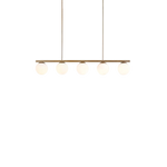Load image into Gallery viewer, Brelia Round Light Chandelier - Modern Milk Glass Globe Ceiling Light
