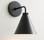 Load image into Gallery viewer, Korvi Iron Tapered Sconce Light - Wall Fixture in Black or Brass
