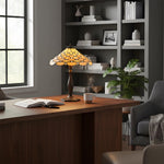 Afbeelding laden in galerijweergave, TF Pearl glas-in-lood tafellamp - Sfeerverlichting voor slaapkamer en woonkamer