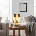 Afbeelding laden in galerijweergave, TF Manchester vierkante tafellamp - klassieke glas voor woonkamer en slaapkamer