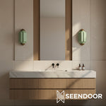 Load image into Gallery viewer, Eloise Brass Wall Sconce – Elegant Milk Glass Vintage Lighting
