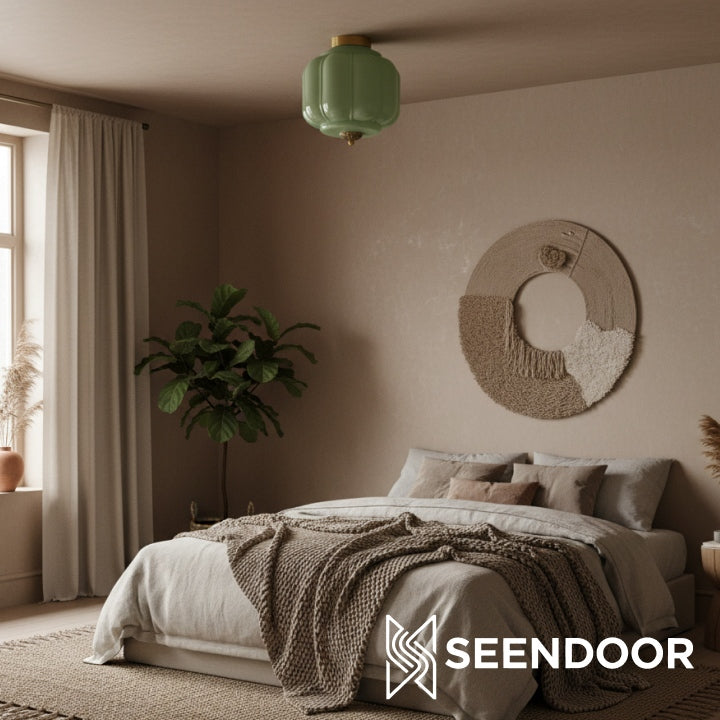 Vintage Eloise Milk Glass Flush Mount Ceiling Light - Vintage Charm Soft Glow