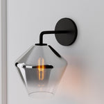 Load image into Gallery viewer, Merin Sculptural Milk Glass Geometric Wall Lamp
