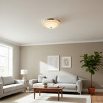 Load image into Gallery viewer, Mallew Flush Mount Ceiling Light – Layered Wave Silhouette Vintage Style Lamp for Indoor Use