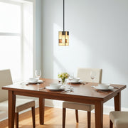 Suspension TF Manchester Art déco – Lampe suspendue géométrique en vitrail pour salon ou salle à manger