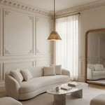 Załaduj obraz do przeglądarki galerii, Florevian Nowoczesna Lampa Wisząca z Lnu - Artystyczne Wyraziste Oświetlenie do Jadalni