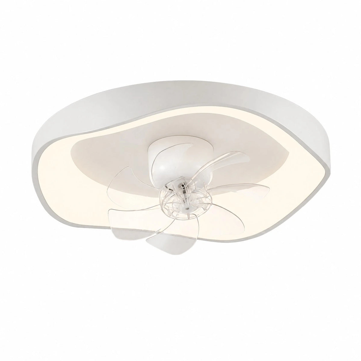 Oscillating white 52 cm ceiling fan light SKU image
