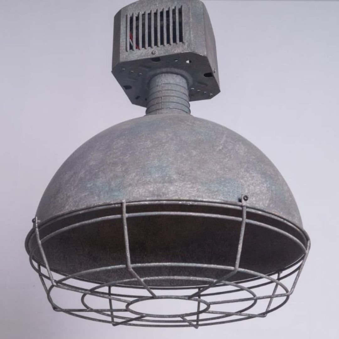 Industrielle Metall-Pendelleuchte mit Käfig