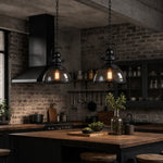 Bild in die Galerieansicht laden, Ivoran Industrial Metal Smoky Glass Pendant Lamp — Suitable for Kitchen Island