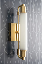 Load image into Gallery viewer, Ornato Luxe Modern Vanity Sconce - Art Deco Wall Light with Cylinder Shade
